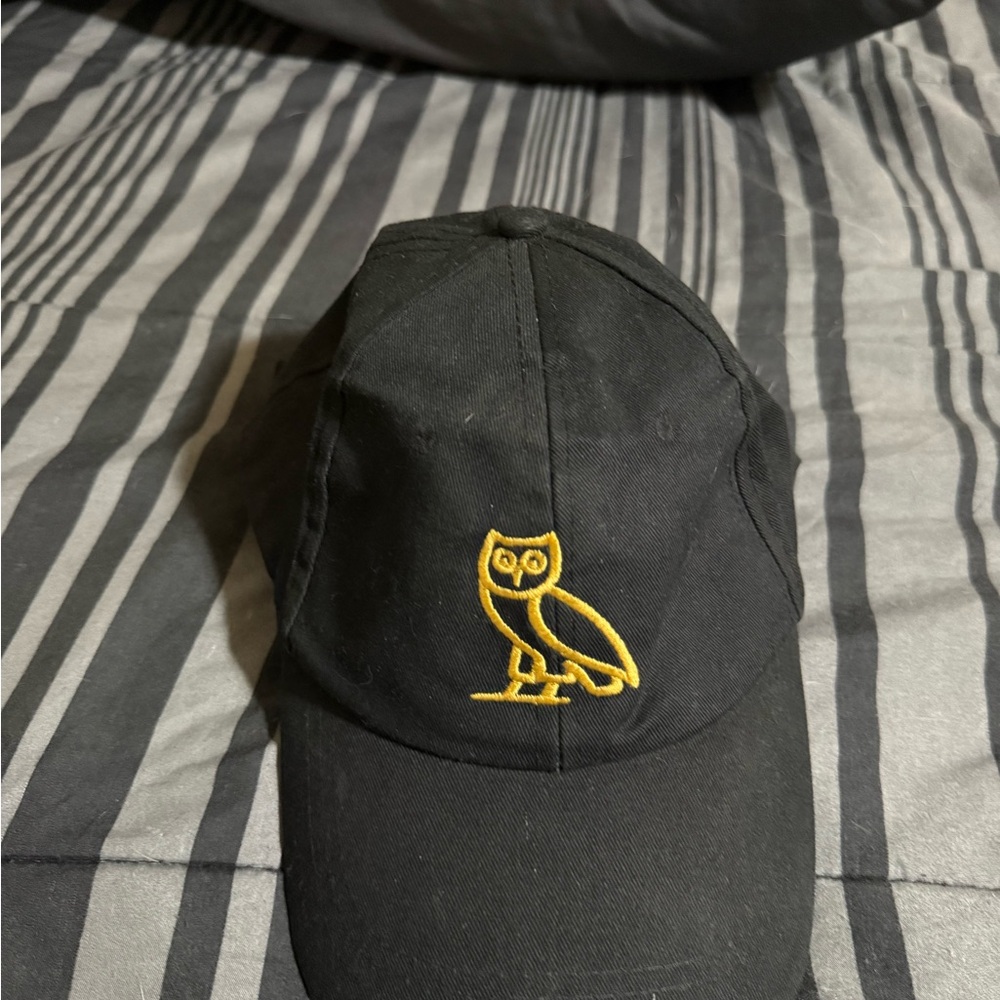 Black Cap with Gold Owl Logo